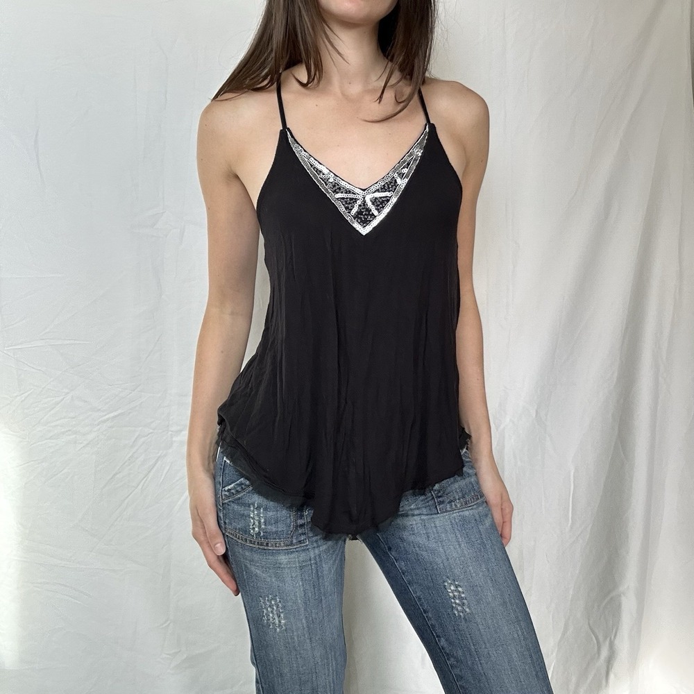2000s Candies Beaded Tank Top Y2K Grunge Club Indie Sleaze Boho